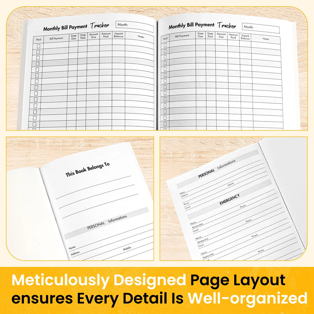 Bill Tracker & Budget Planner - Monthly Expense Organizer & Payment Tracker, 8 x 10 in (20.32 x 25.4 cm), 120 Pages