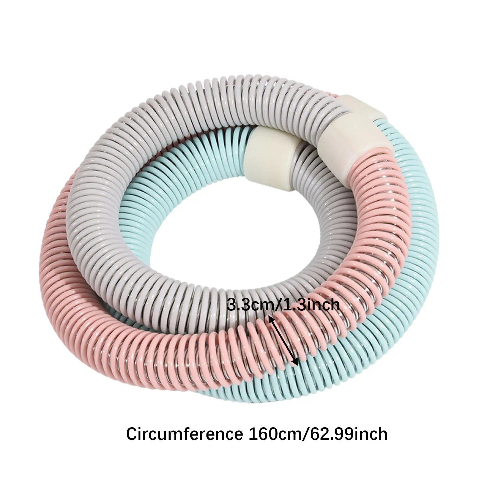 Weighted Fitness Hoop for Adults – 63 in (160 cm) Foldable Hula Hoop for Waist & Abs Workout