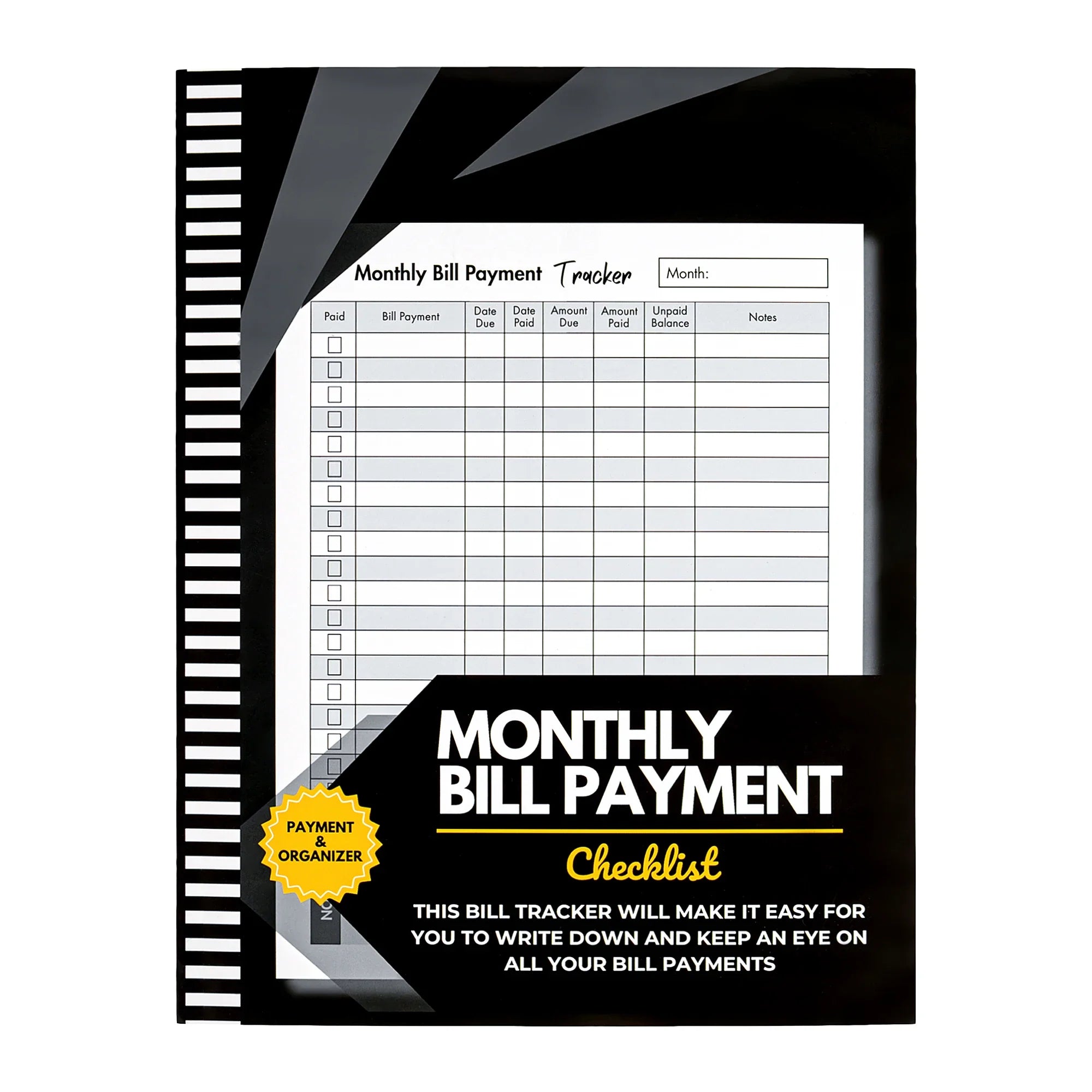 Bill Tracker & Budget Planner - Monthly Expense Organizer & Payment Tracker, 8 x 10 in (20.32 x 25.4 cm), 120 Pages