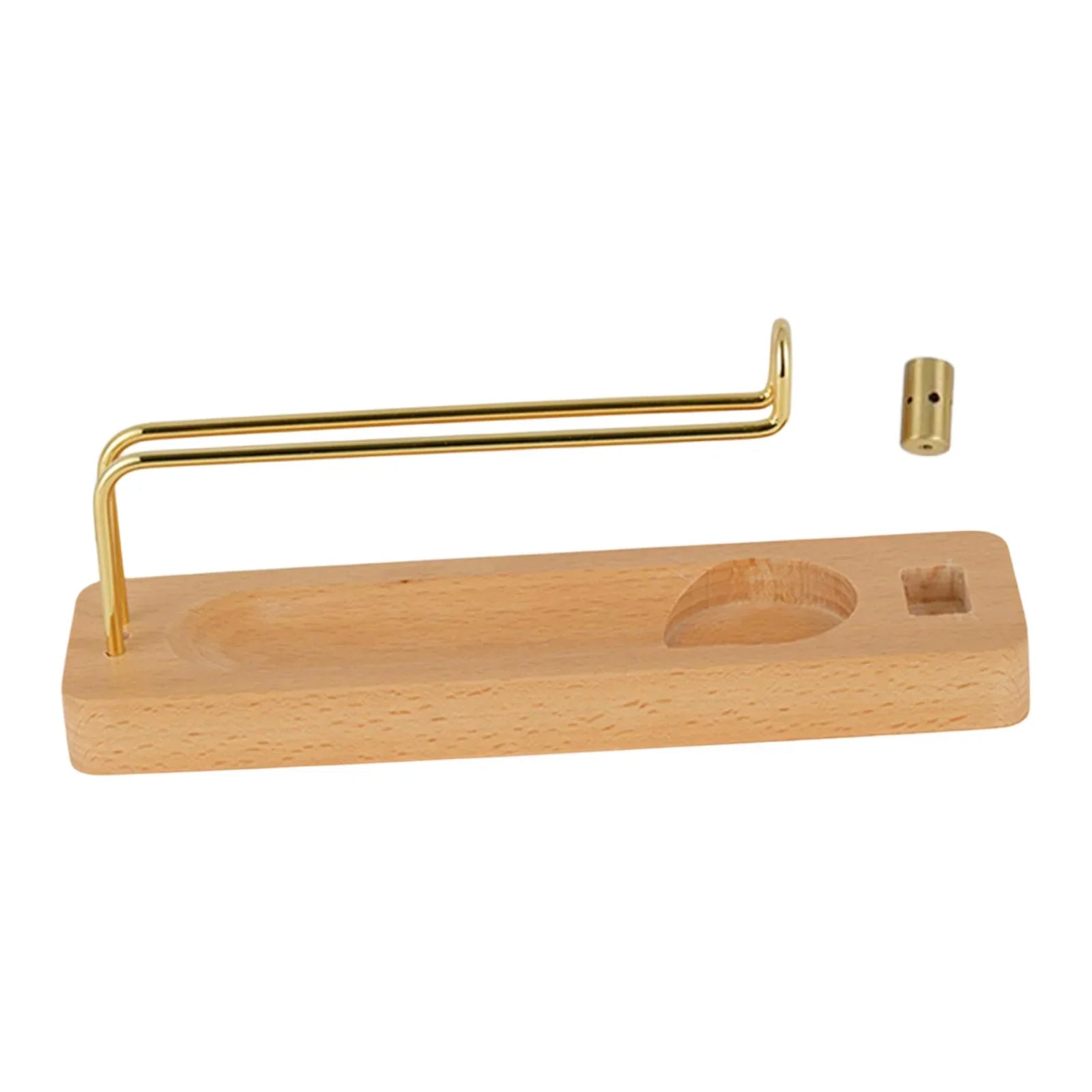 Palo Santo and Incense Holder - Wooden & Metal Desktop Burner for Sage, Incense Sticks & Candles, Tabletop Centerpiece for Meditation & Home Decor