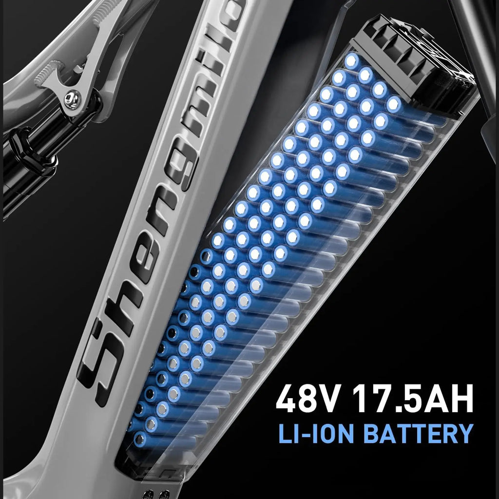 26-Inch 2000W Dual Motor Electric Mountain Bike, 7-Speed Fat Tire E-Bike, 48V 17.5Ah Removable Battery