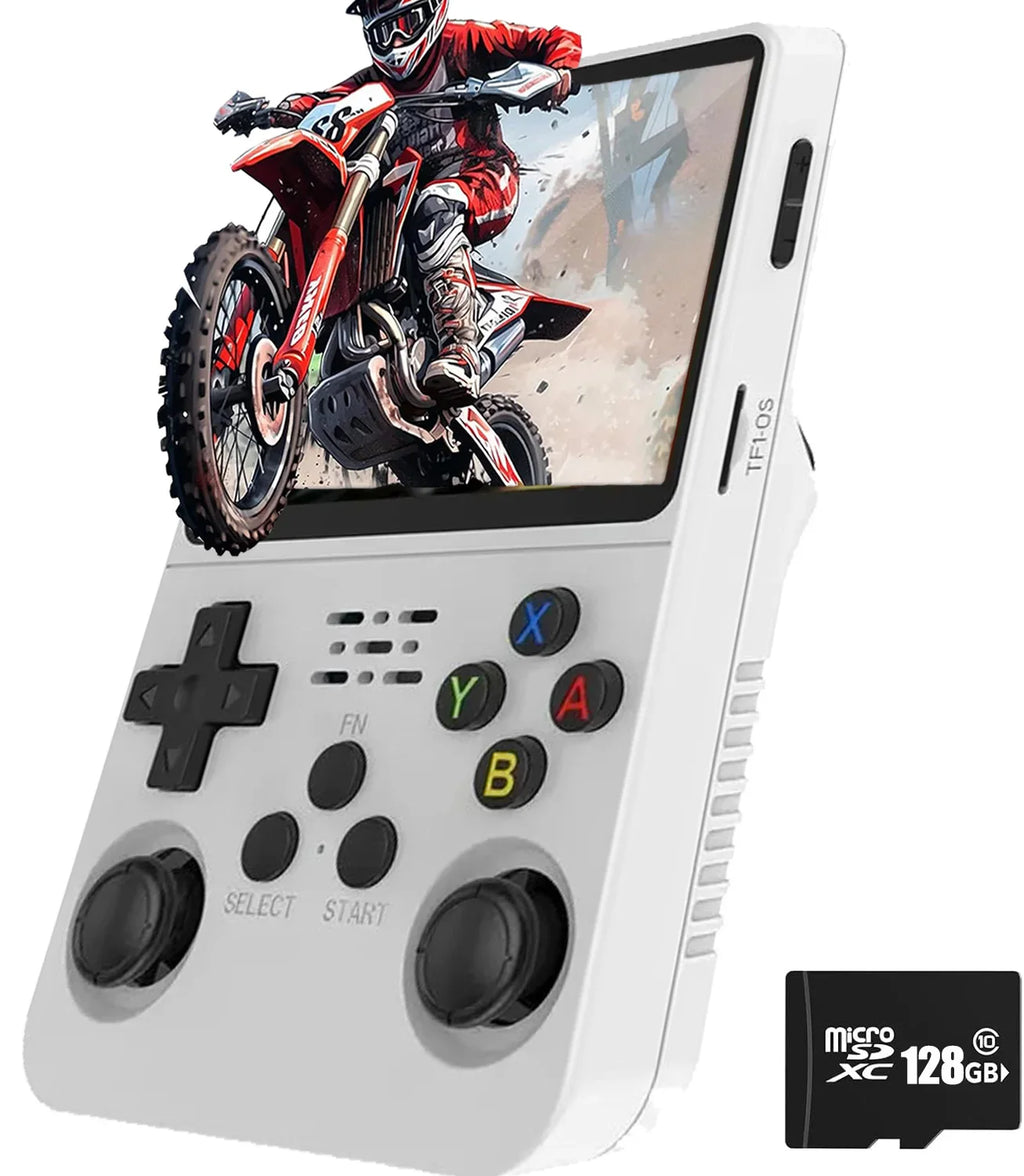 Retro Handheld Game Console 3.5-Inch (8.9 cm) IPS Screen Linux Portable Player, 15,000+ Games, Dual 3D Joysticks, USB-C