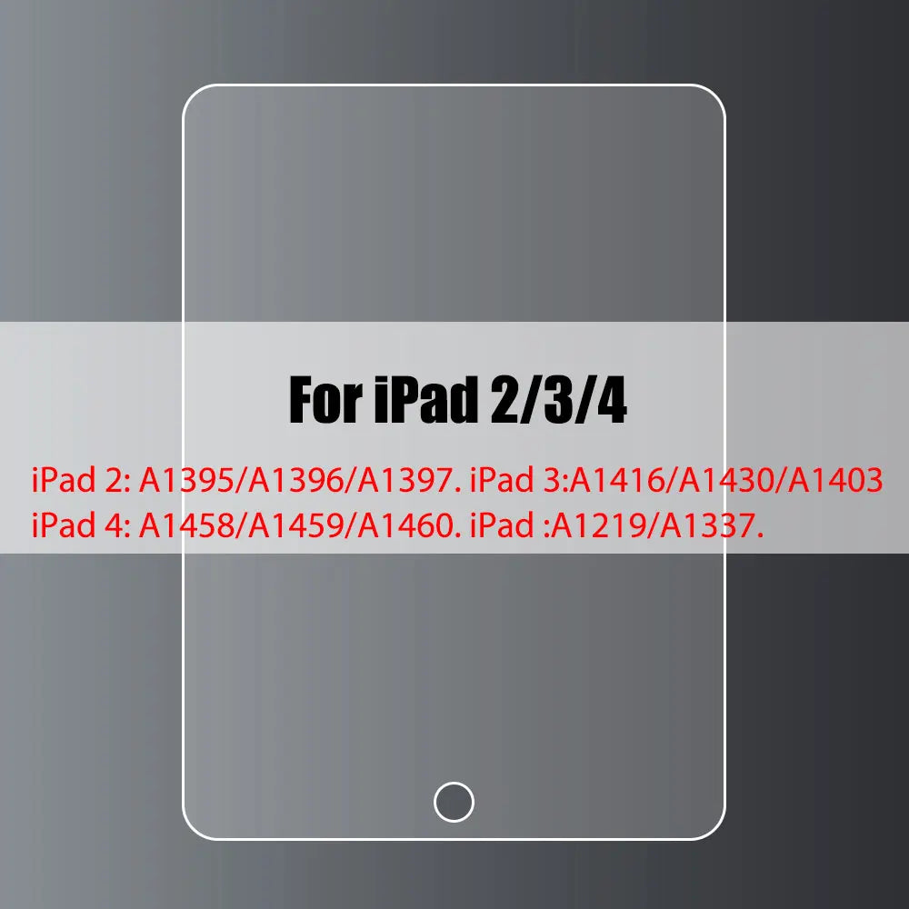 Tempered Glass Screen Protector for iPad — 9H Hardness, Anti-Fingerprint, Bubble-Free, Stylus Compatible — 1-Pack (Fits 11-inch, 10.9-inch, 10.2-inch, 9.7-inch, iPad Air & Mini)