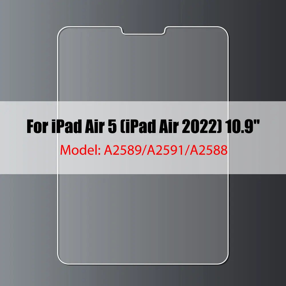 Tempered Glass Screen Protector for iPad — 9H Hardness, Anti-Fingerprint, Bubble-Free, Stylus Compatible — 1-Pack (Fits 11-inch, 10.9-inch, 10.2-inch, 9.7-inch, iPad Air & Mini)