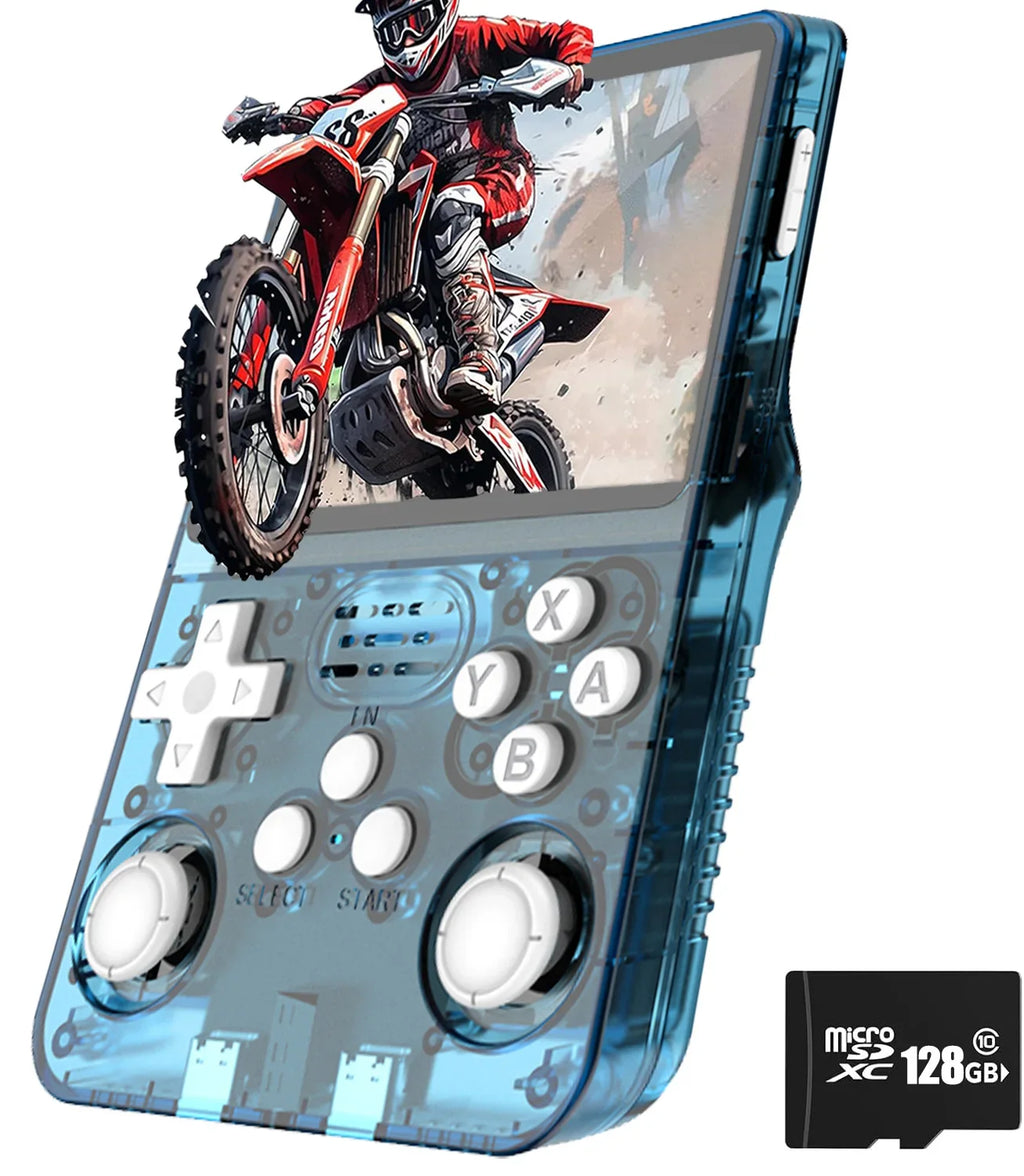 Retro Handheld Game Console 3.5-Inch (8.9 cm) IPS Screen Linux Portable Player, 15,000+ Games, Dual 3D Joysticks, USB-C