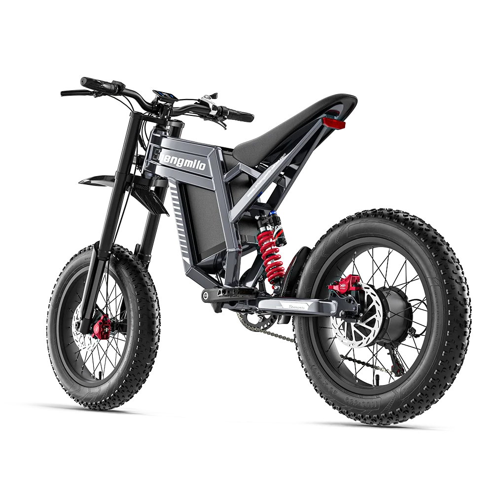 Adult 1500W Electric Fat-Tire Mountain Ebike 60V 30Ah Lithium Battery 20-inch (50.8 cm) Wheels 31-60 km Range 50+ km/h