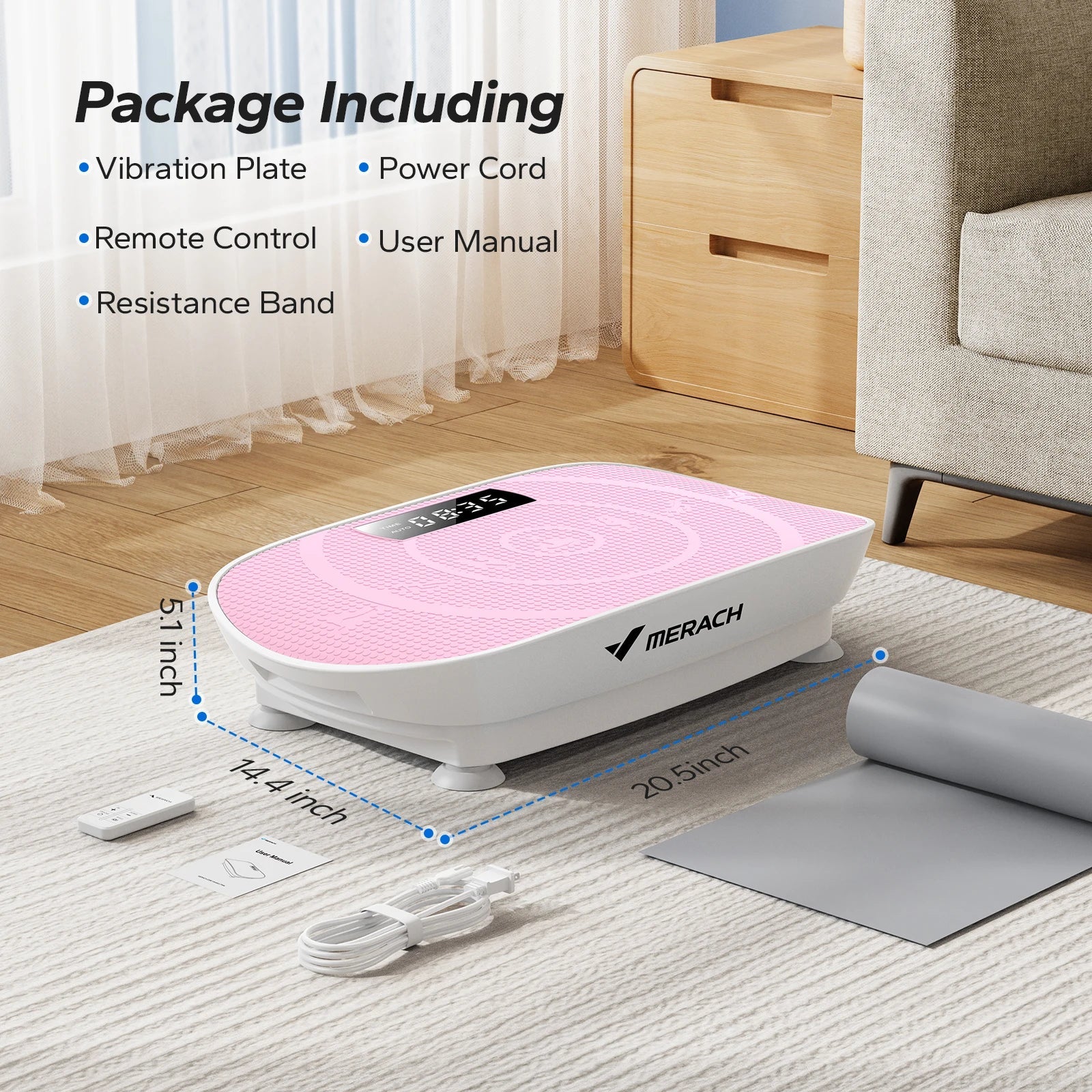Whole-Body Vibration Plate Exercise Machine with Bluetooth – Power Fitness Platform for Weight Loss & Toning