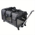 Extra Large Foldable Pet Trolley Carrier - Detachable Dog & Cat Travel Bag, 44 x 60 x 39 cm (17.3 x 23.6 x 15.4 in)