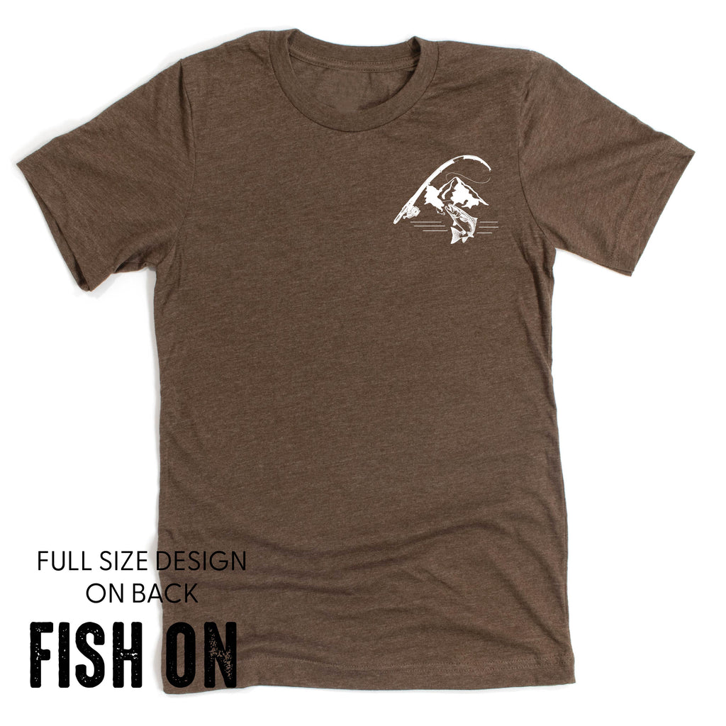 Mountain Fish & Pole - Fish On (pf&b)  - Unisex Tee