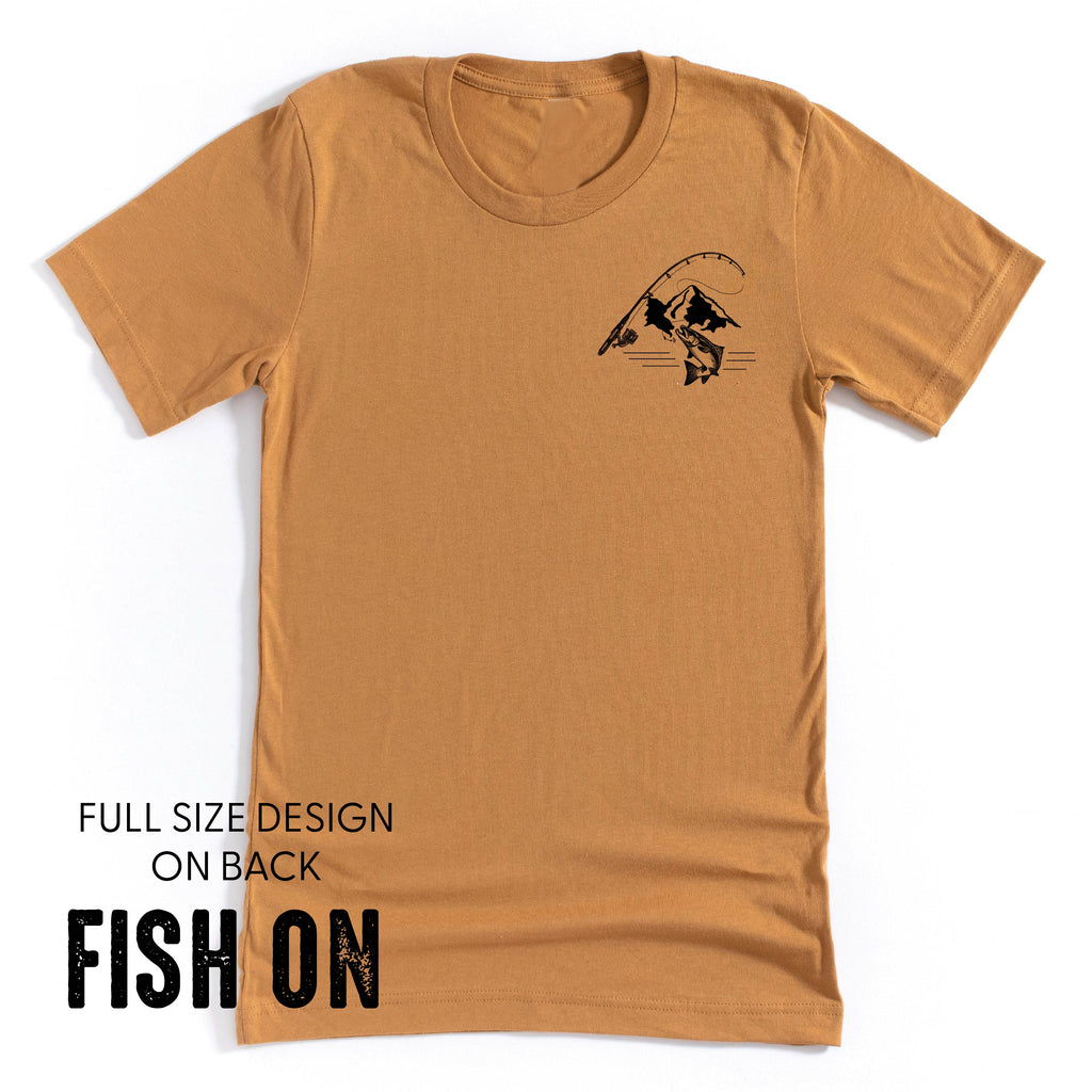 Mountain Fish & Pole - Fish On (pf&b)  - Unisex Tee