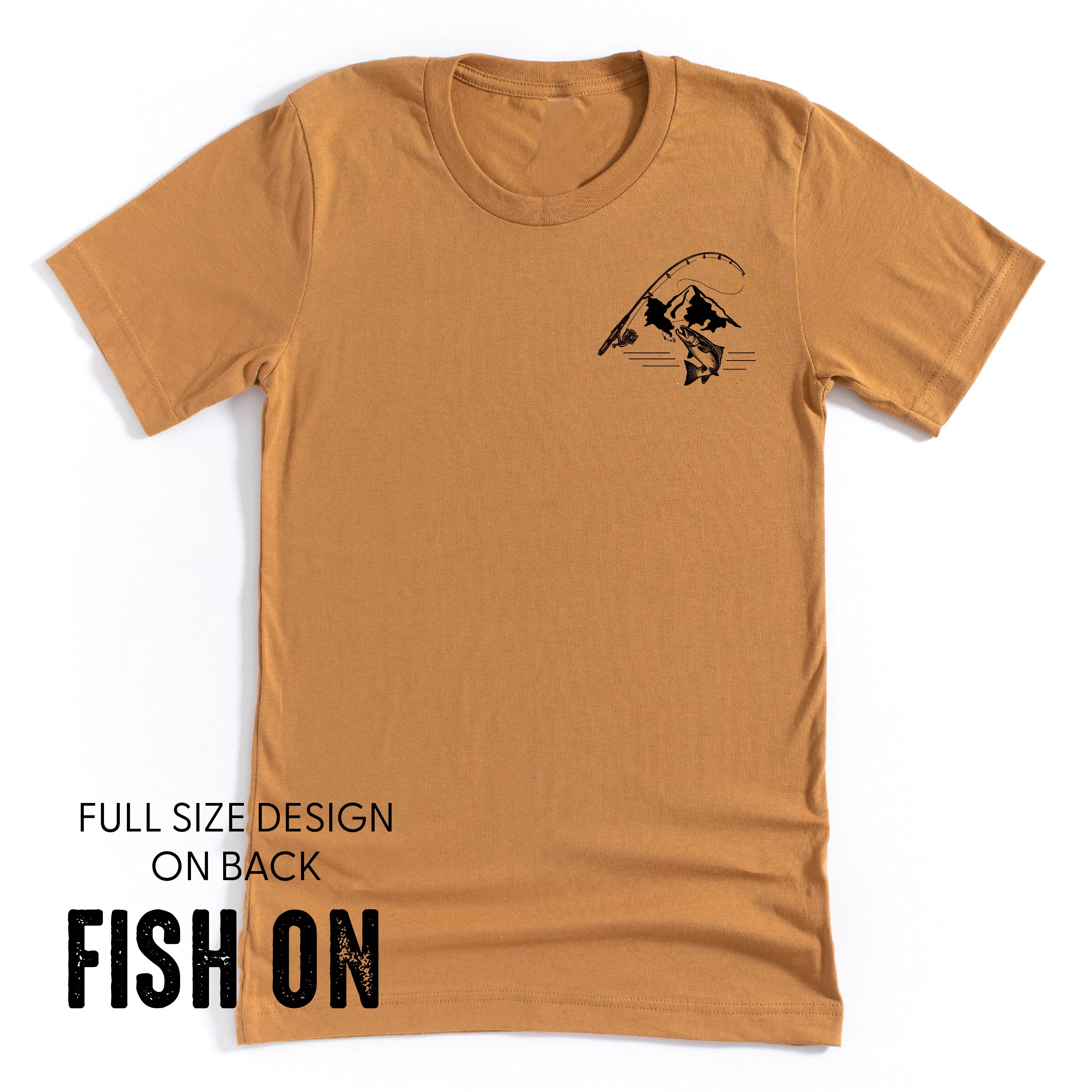 Mountain Fish & Pole - Fish On (pf&b)  - Unisex Tee