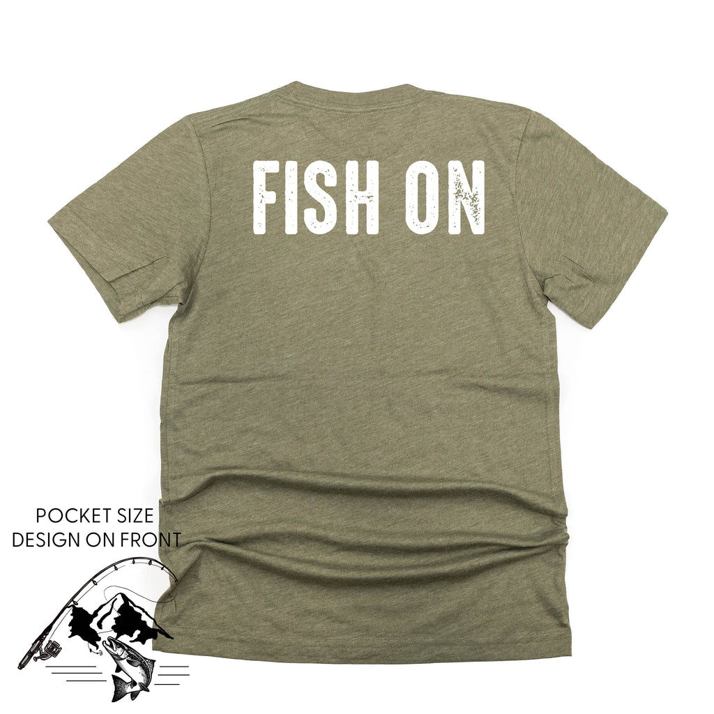Mountain Fish & Pole - Fish On (pf&b)  - Unisex Tee