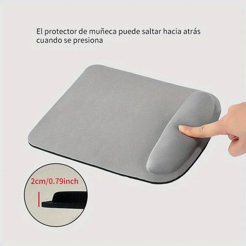 Ergonomic Gel Wrist Mouse Pad for Office & Gaming — Non-Slip Base, 9.1×8.3×0.12 in (23×21×0.3 cm)