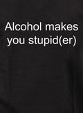 Alcohol makes you stupid(er) Kids T-Shirt