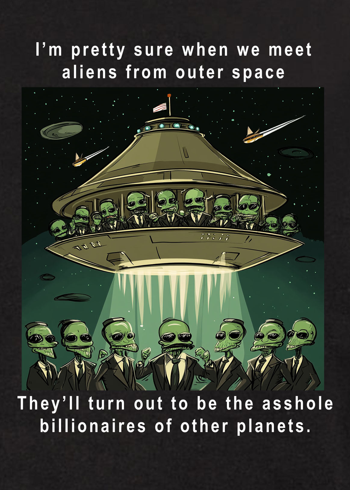 Asshole Billionaires from other Planets Kids T-Shirt