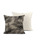 Black and Tan Palm Linen Pillow, College Student Gift,Christmas Gift, Mother's Day Gift