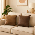 Cowhide & Leather Accent Pillow – Genuine Leather with Unique Natural Pattern
