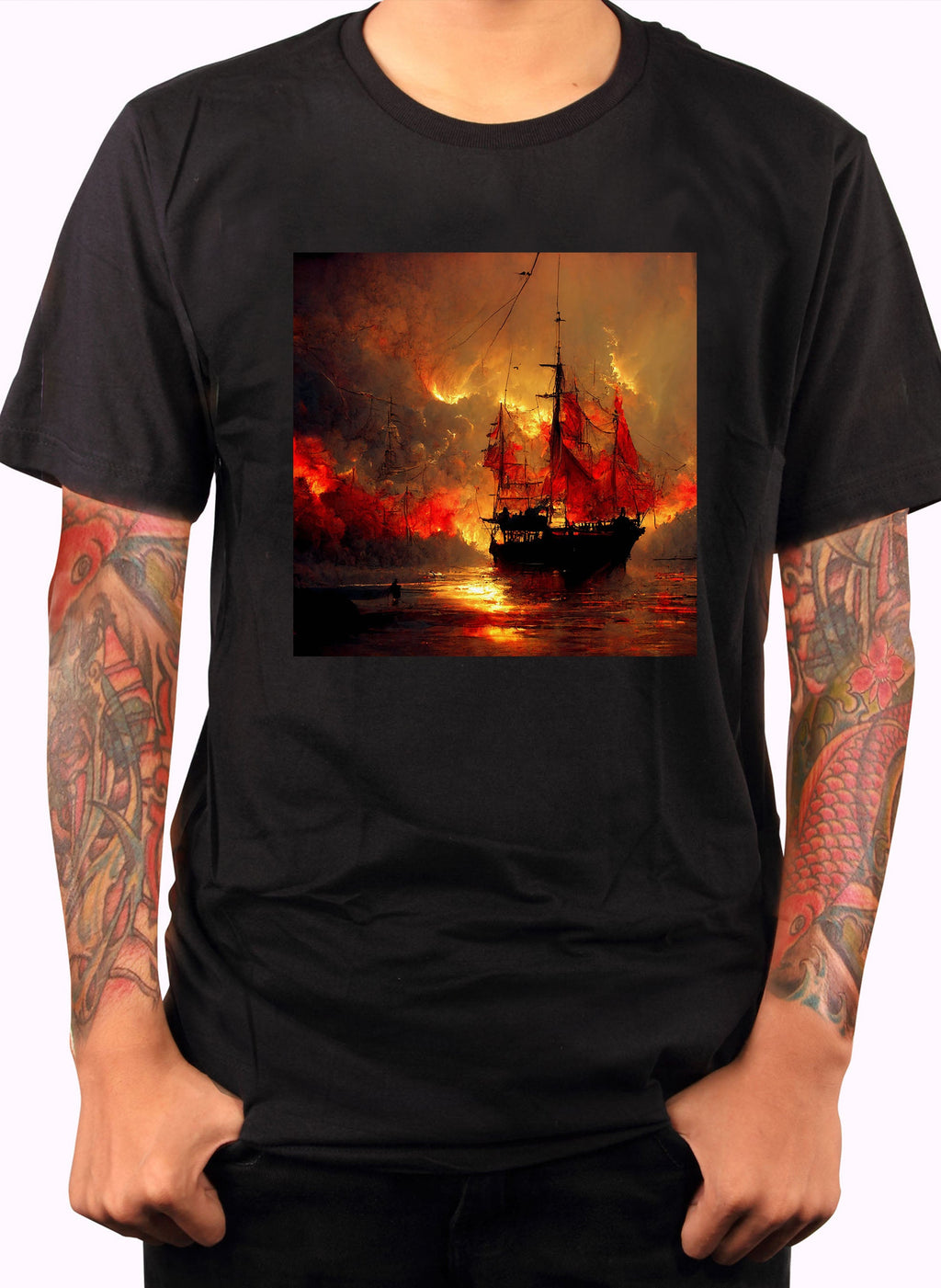 Burning pirate T-Shirt