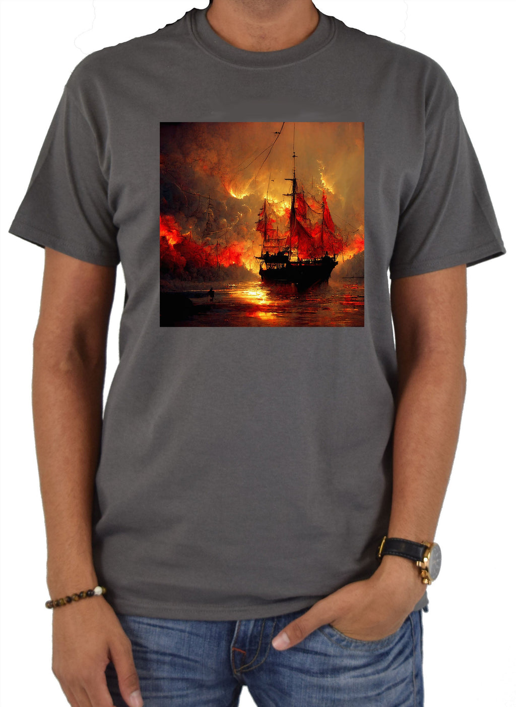 Burning pirate T-Shirt