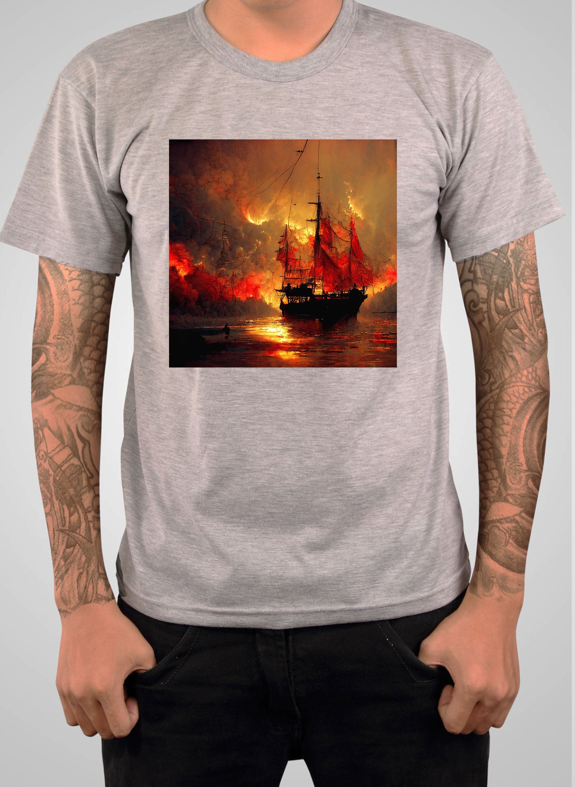 Burning pirate T-Shirt