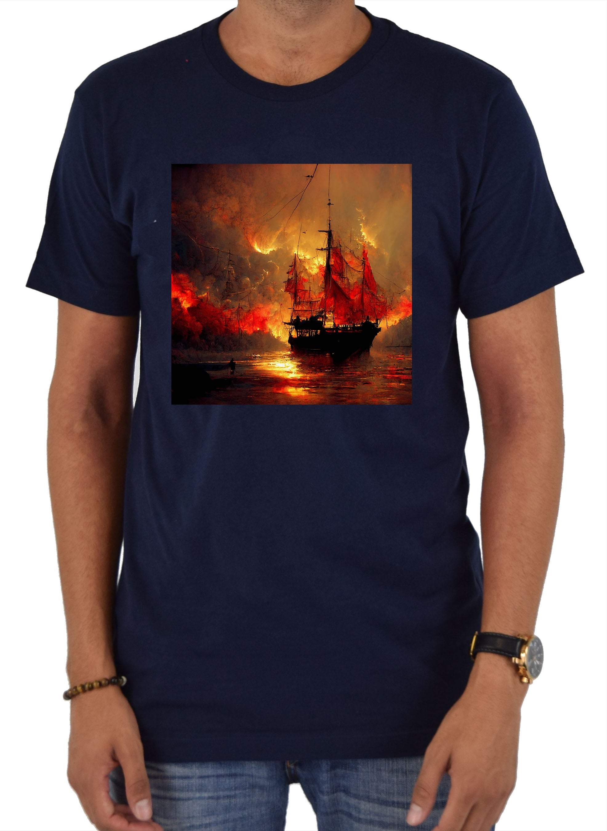 Burning pirate T-Shirt