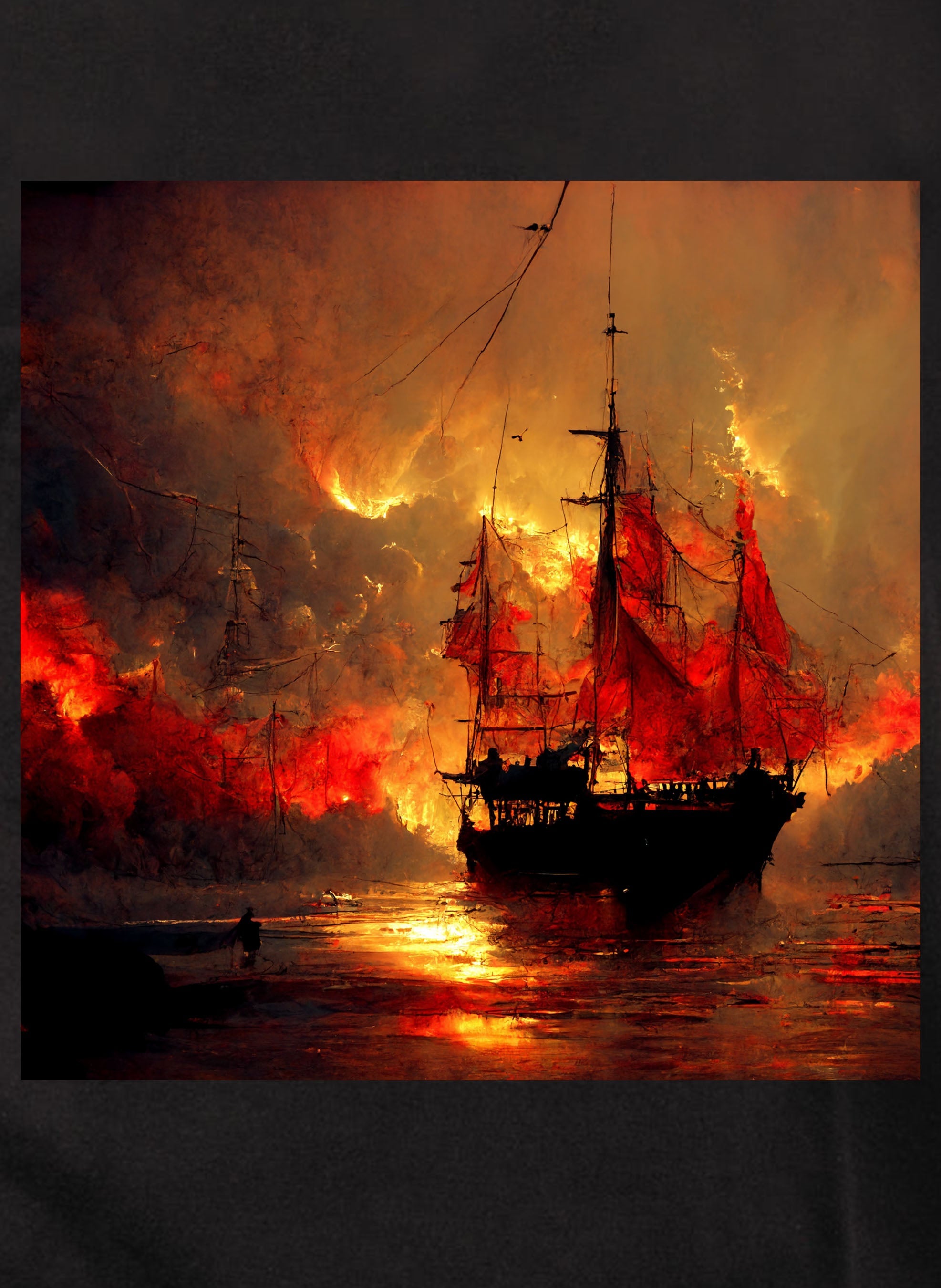 Burning pirate T-Shirt