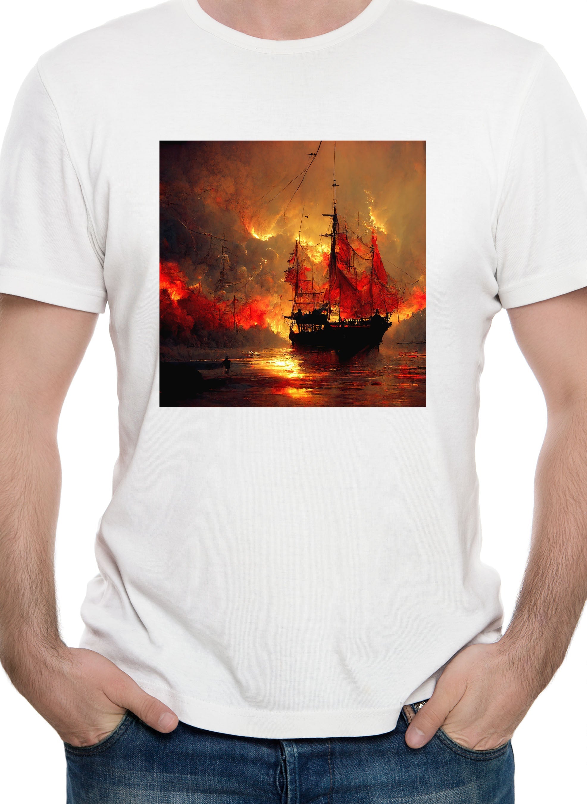 Burning pirate T-Shirt
