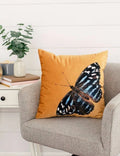 Golden Velvet Butterfly Pillow, College Student Gift, Boho Throw Pillow, Mother's Day Gift,Christmas Gift