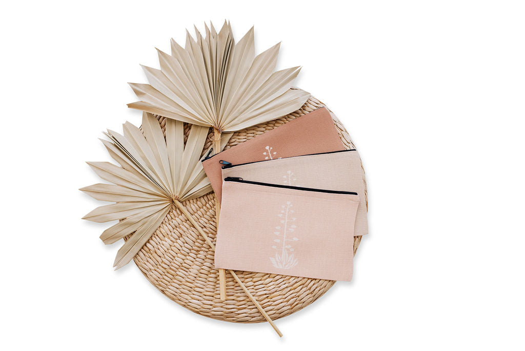 Agave Bloom Cosmetic Pouches, College Student Gift,Christmas Gift, Mother's Day Gift