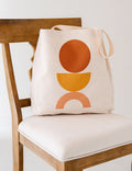 Mod Boho Geometric Linen Tote Bag,College Student Gift, Mother's Day Gift, Christmas Gift