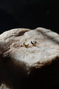 Gold Moon Studs, 18k gold plated, stainless steel