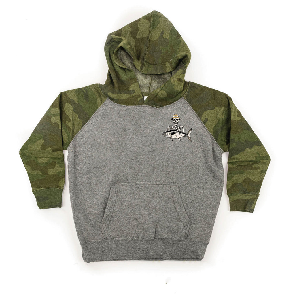 Fishing Skelly - Never Give Up (pf&b) - Child HOODIE