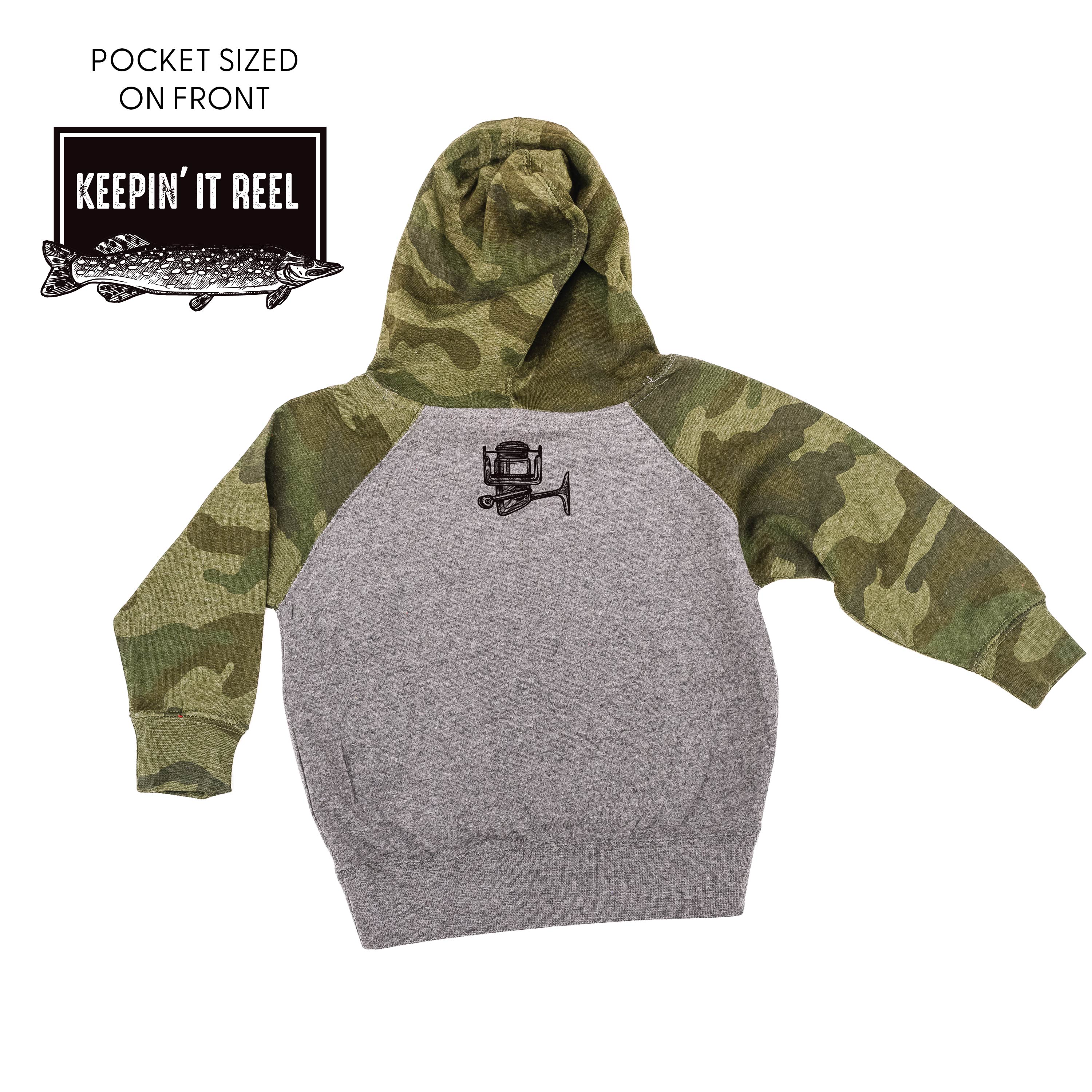 Keepin' It Reel - Fishing Reel (pf&b) - Child HOODIE