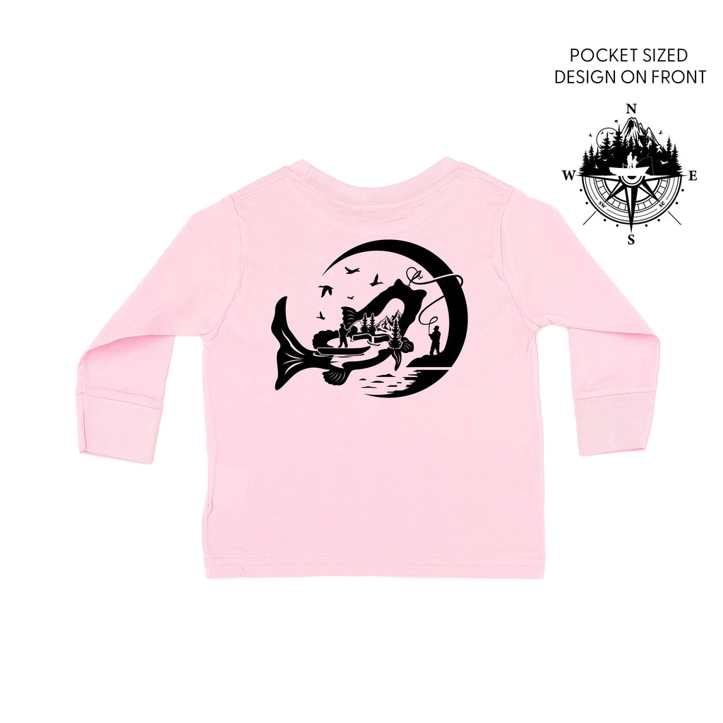 Fishing Compass - Fishing Scene (pf&b) - Child Long Sleeve Tee