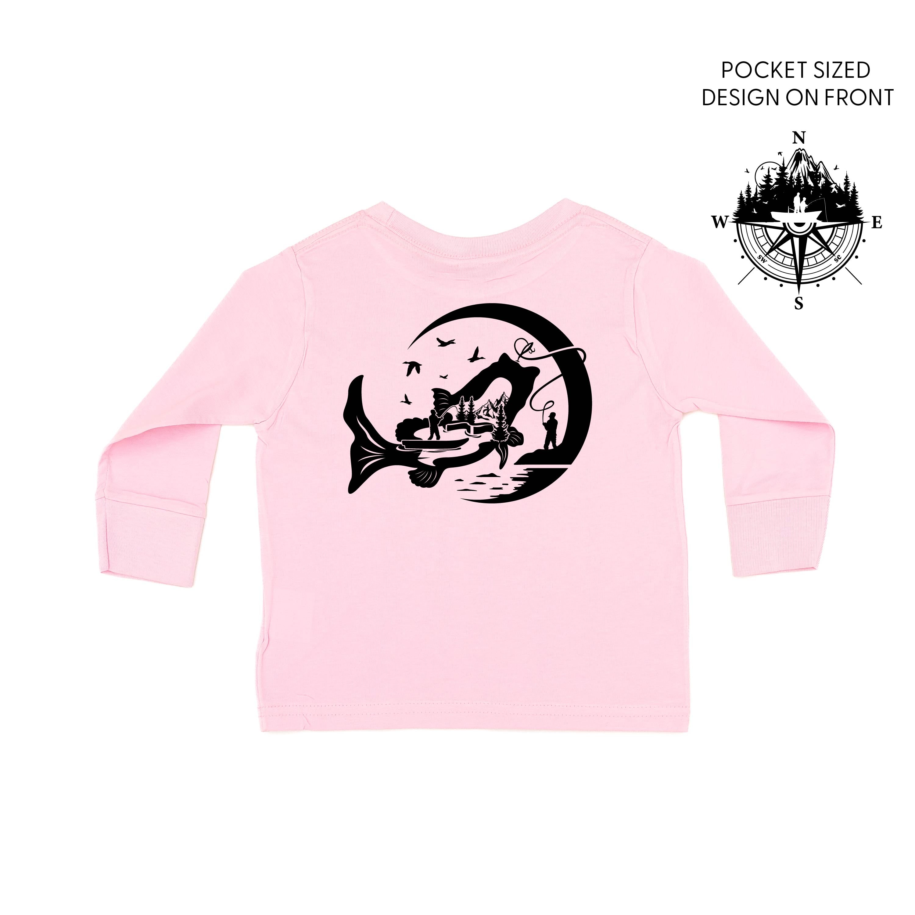 Fishing Compass - Fishing Scene (pf&b) - Child Long Sleeve Tee