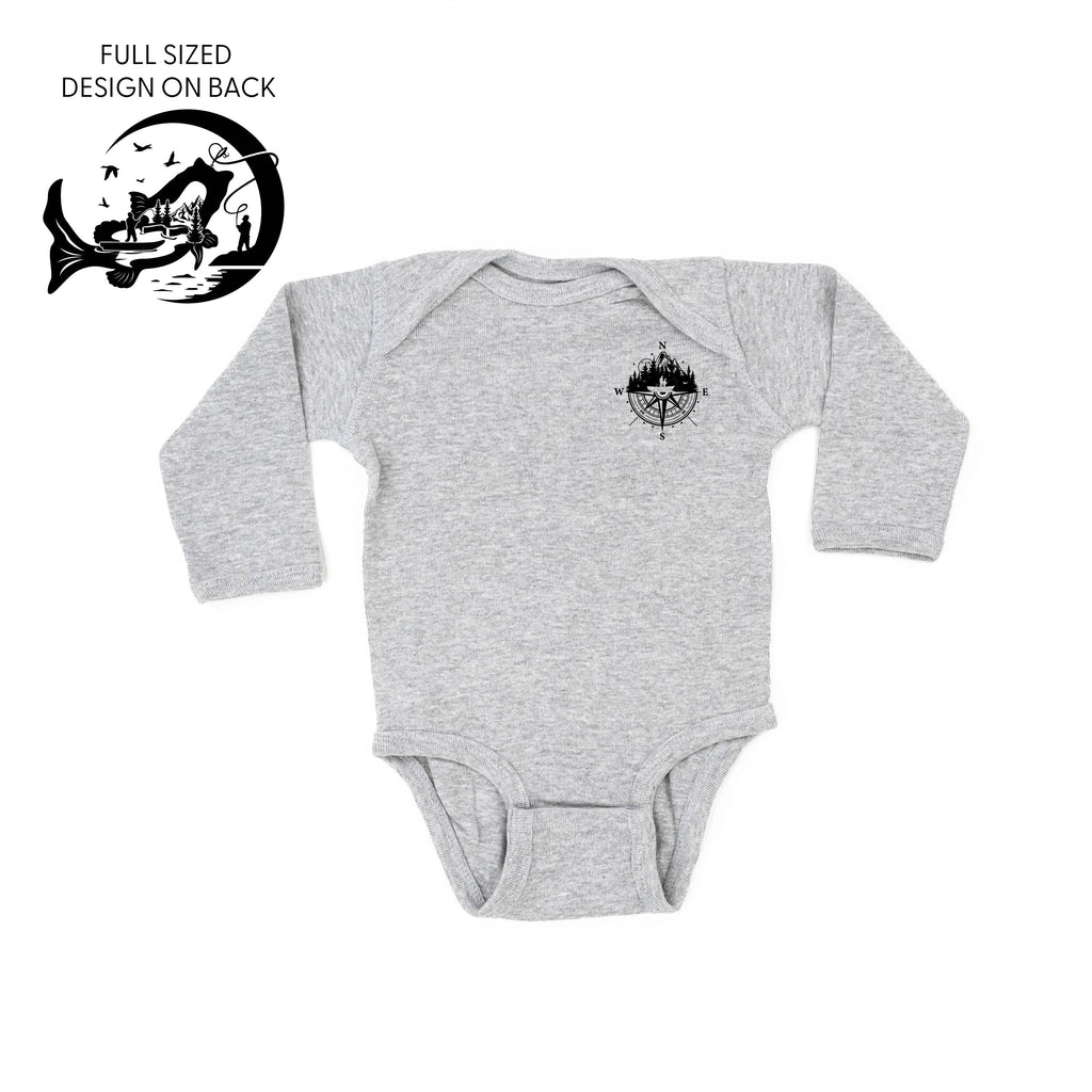 Fishing Compass - Fishing Scene (pf&b) - Child Long Sleeve Tee