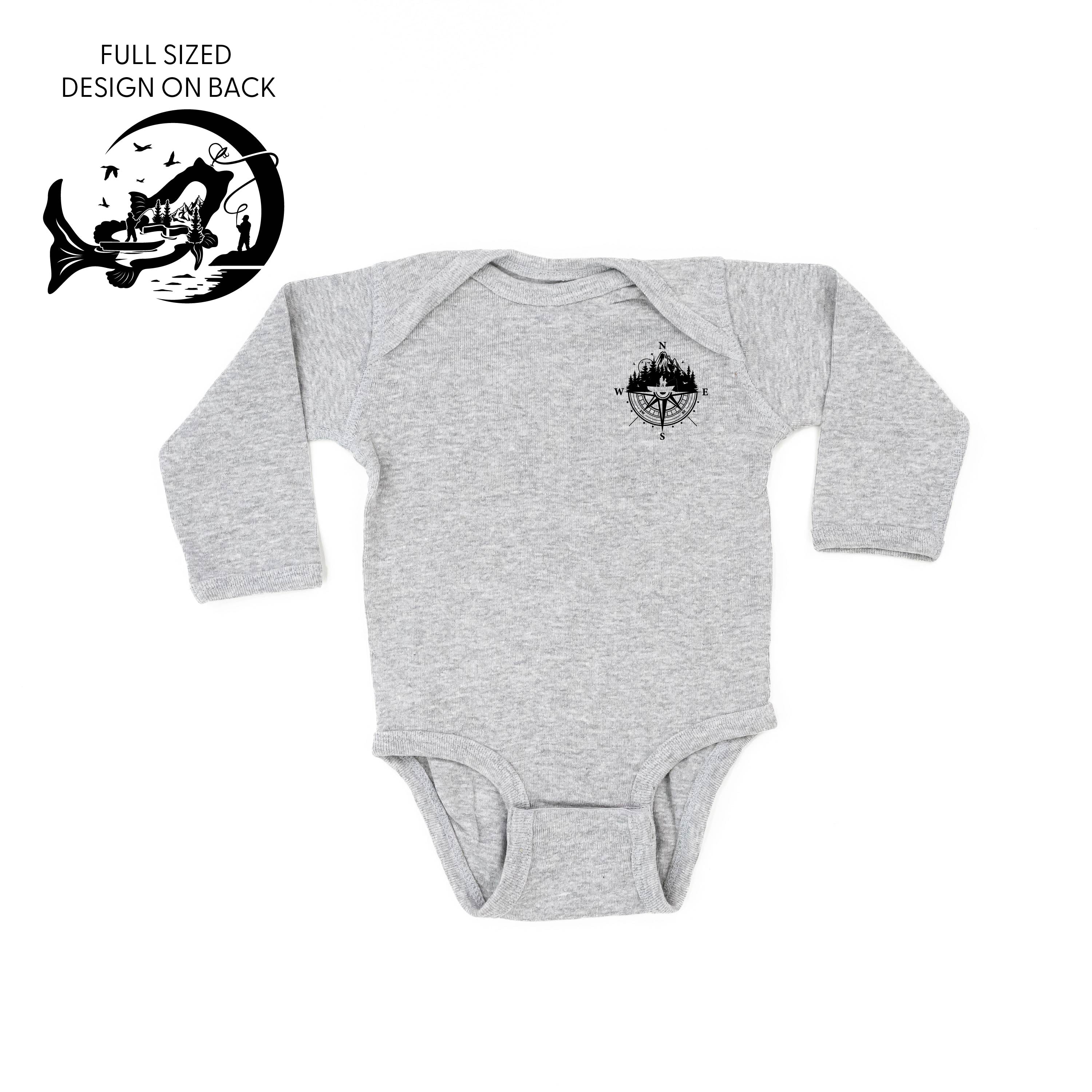 Fishing Compass - Fishing Scene (pf&b) - Child Long Sleeve Tee