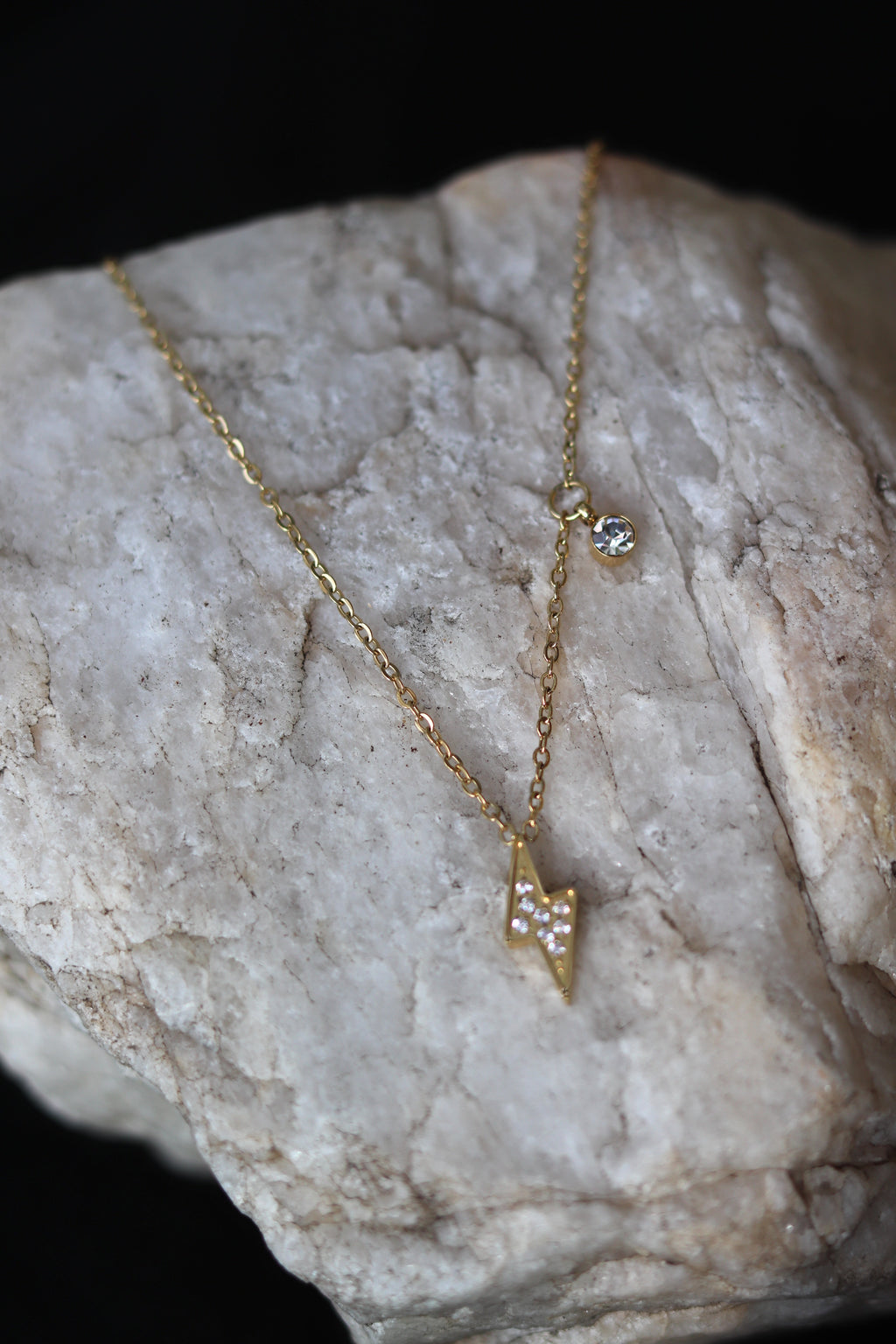 Lightning Bolt Necklace - Stainless Steel