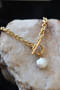 Charlotte Freshwater Pearl Necklace – 18K Gold Plated Stainless Steel Chain