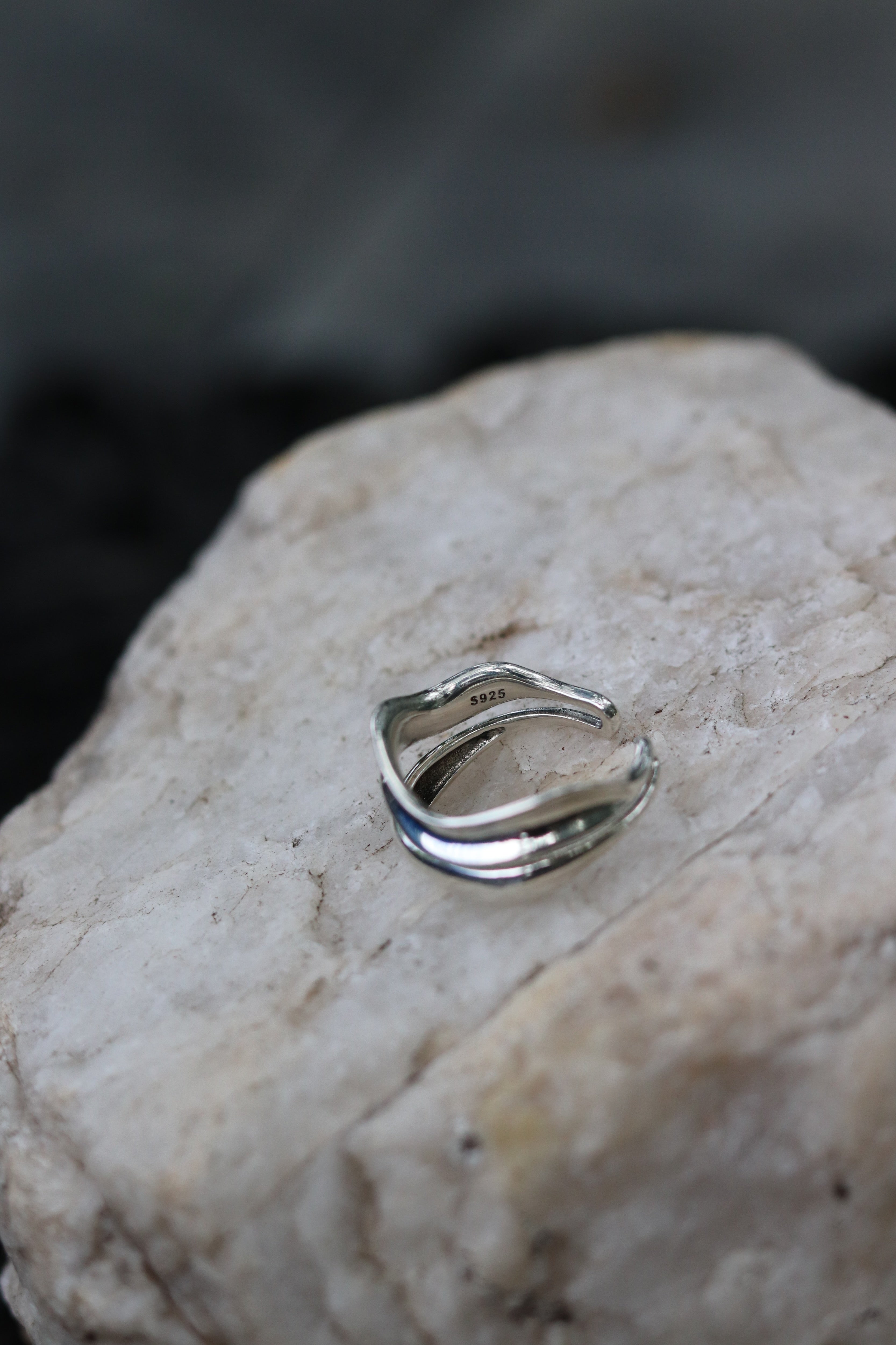 Sterling Silver Wave Ring