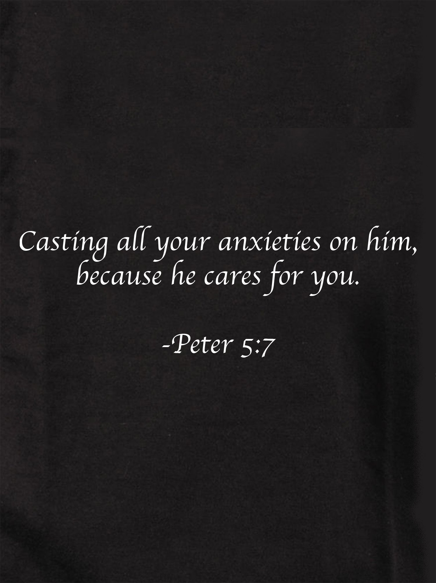 Casting all your anxieties on him Kids T-Shirt