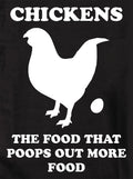 Chickens. The Food that Poops out More Food Kids T-Shirt