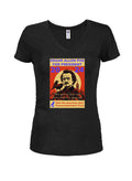 Edgar Allen Poe for President Juniors V Neck T-Shirt