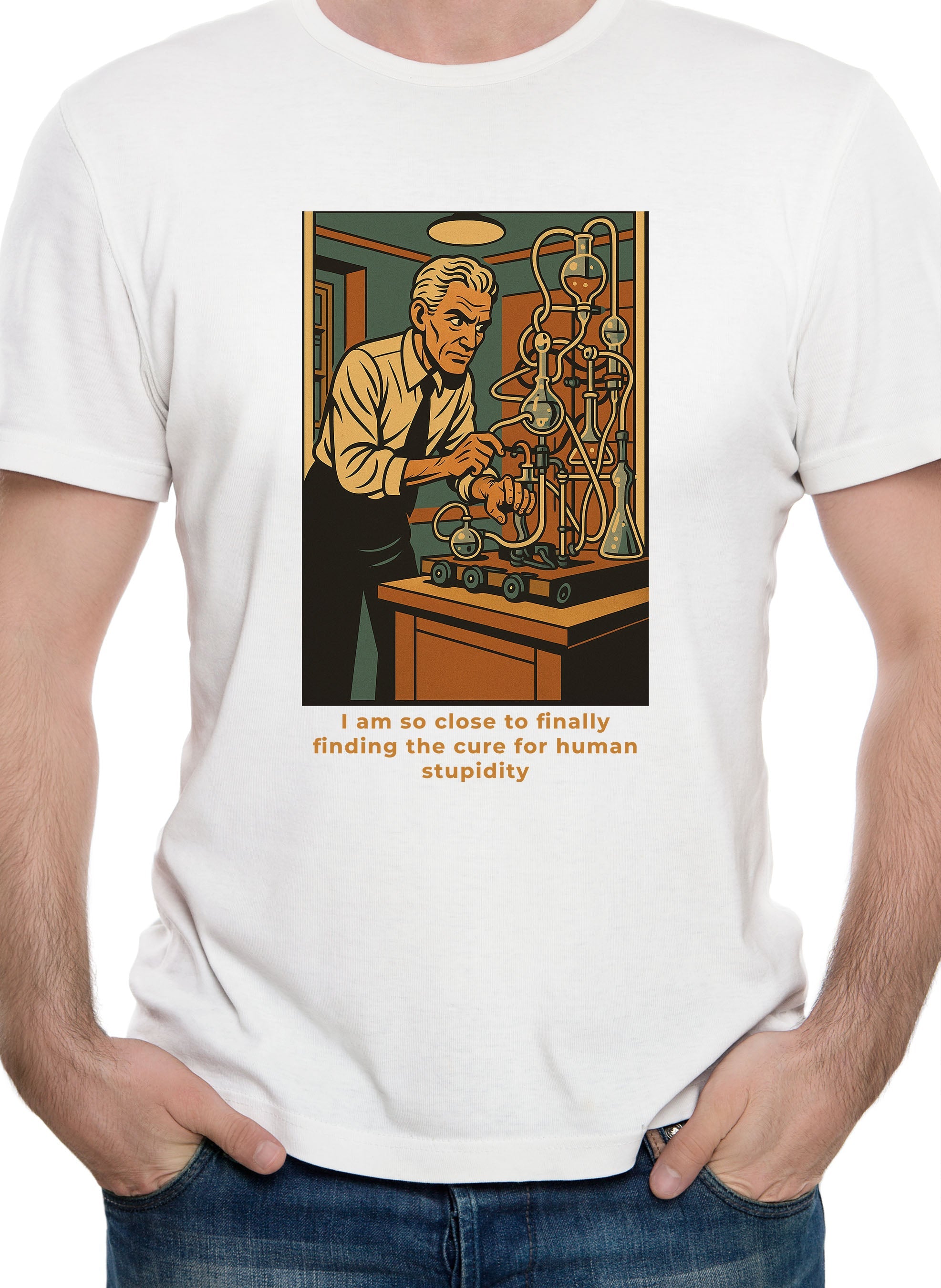 I am so close to finally finding the cure for human stupidity T-Shirt