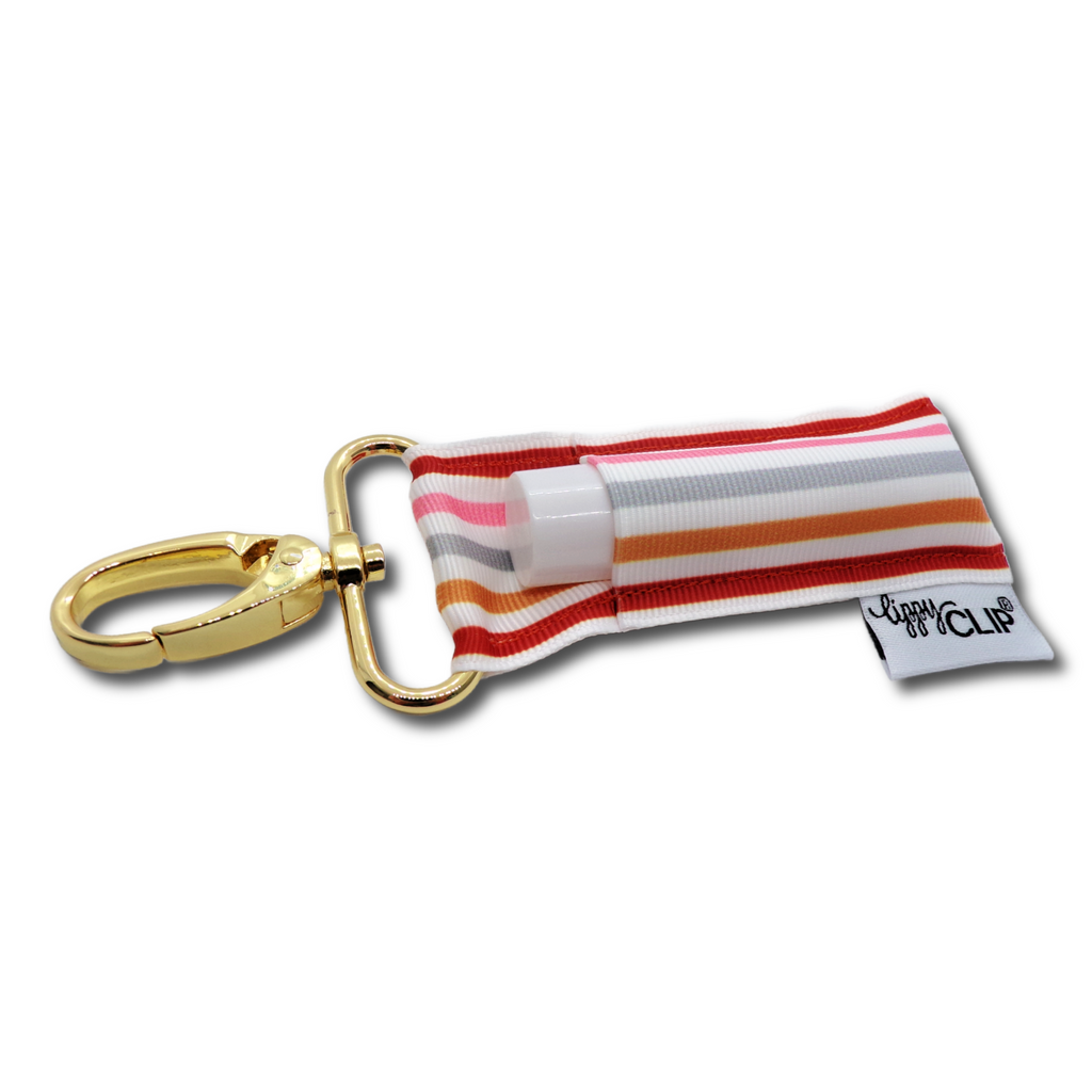 Fall Stripes LippyClip® Lip Balm Holder