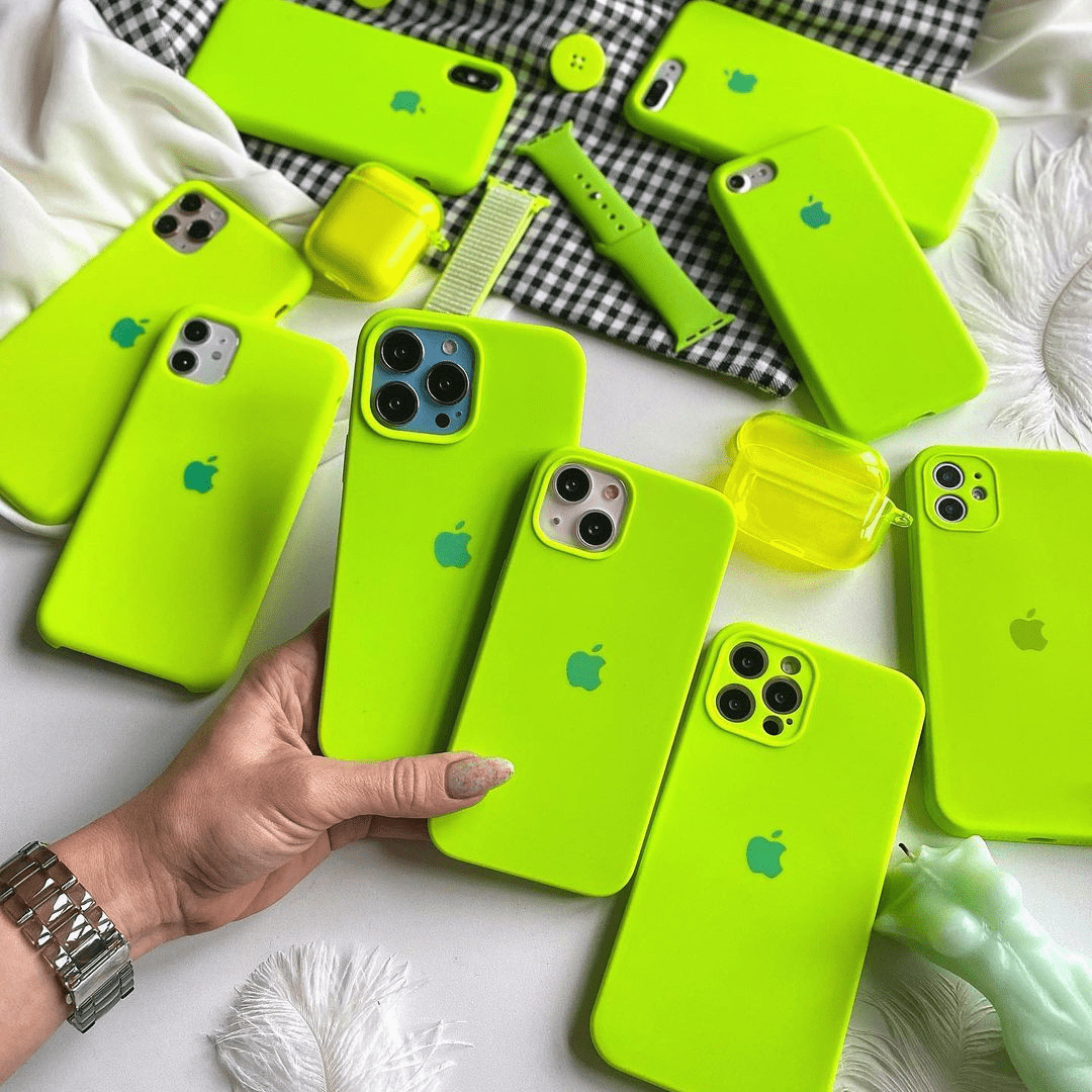 iPhone Silicone Case (Fluorescent Green)