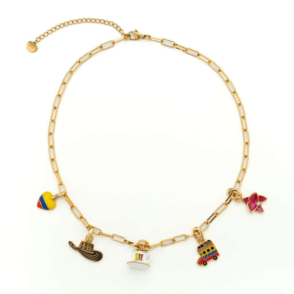 Paperclip Chain Necklace - Colombian Charms Collection