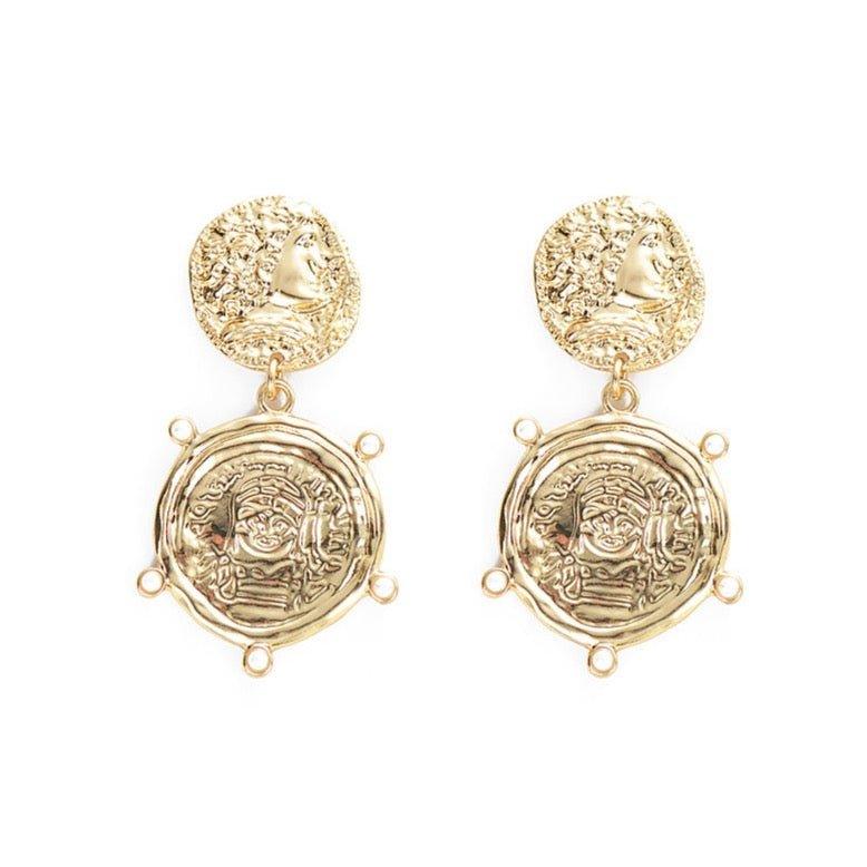 Boho Gypsy Coin Dangle Earrings