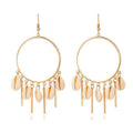 Chandelier Hoop Earrings with Puka Seashells