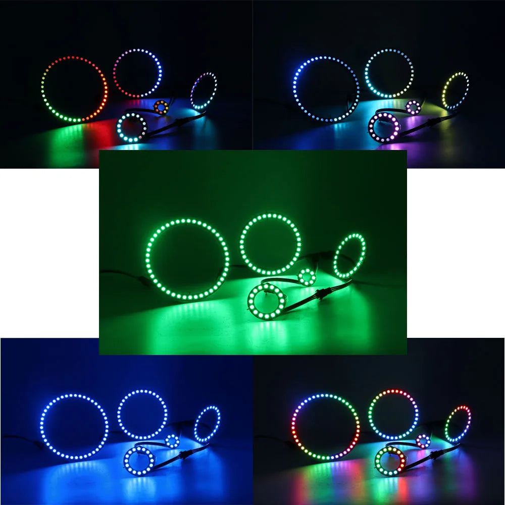 WS2812B RGB LED Pixel Ring - Individually Addressable 8/16/24/35/45-LED DC 5V
